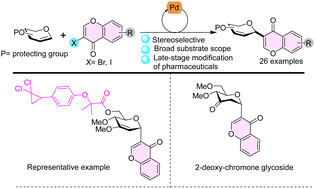 Graphical abstract: Pd-catalyzed stereoselective synthesis of chromone C-glycosides
