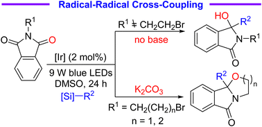 Graphical abstract: Photoredox-catalyzed radical–radical cross coupling of ketyl radicals with unstabilized primary alkyl radicals