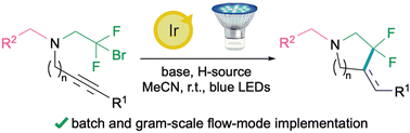 Graphical abstract: Modular synthesis of cyclic β-difluoroamines