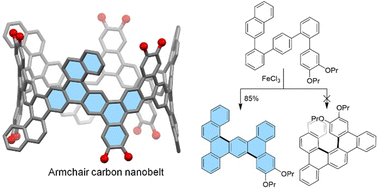 Graphical abstract: A new armchair carbon nanobelt synthesized by tuning the regioselectivity of the Scholl reaction of quinquephenyl