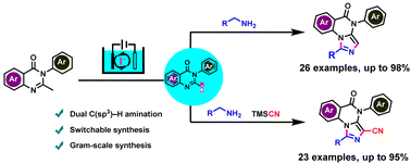 Graphical abstract: Electrochemical dual oxidative C(sp3)–H amination: switchable synthesis of imidazo-fused quinazolinones