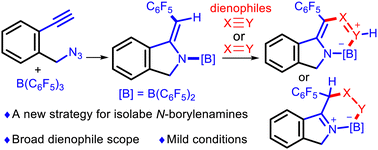 Graphical abstract: Hetero Diels–Alder reactions of isolable N-borylenamines