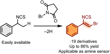 Graphical abstract: Synthesis of N-β-brominated alkenyl isothiocyanates via dehydrogenation of alkyl isothiocyanates