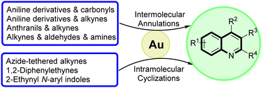 Graphical abstract: Gold catalysis in quinoline synthesis