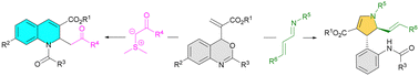 Graphical abstract: Catalyst-free reaction of 2-(4H-benzo[d][1,3]oxazin-4-yl)acrylates: synthesis of 1,2-dihydroquinolines and 2,3-dihydropyrroles