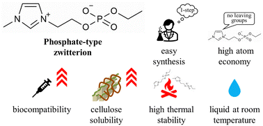 Graphical abstract: Phosphate-type zwitterionic liquid