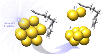 Graphical abstract: Visible light enhanced catalytic activity of Aun subnanoclusters: the importance of d–sp interband transitions