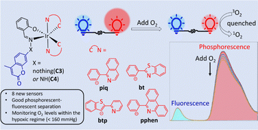 Graphical abstract: Dual-emitting cyclometalated Ir(iii) complexes with salicylaldimine-bound fluorophores for ratiometric oxygen sensing
