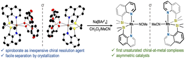 Graphical abstract: Unsaturated chiral-only-at-metal rhodium(iii) complexes bearing SiN-type ligands