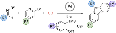 Graphical abstract: Design of a modular, palladium-catalyzed carbonylative synthesis of pyrido[2,1-α]isoindoles via benzyne 1,3-dipolar cycloaddition