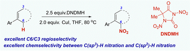 Graphical abstract: DNDMH enabled C(sp3)–H nitration of aryl alkenes