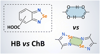 Graphical abstract: Hydrogen and chalcogen bonds in crystals of chalcogenadiazolecarboxylic acids – competition or cooperation?