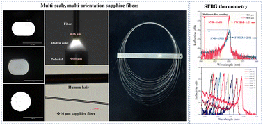 Graphical abstract: Size-unlimited sapphire single-crystal fiber growth and the anisotropic & size-dependent mechanical and thermometry performance