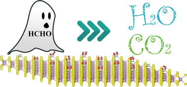 Graphical abstract: A first-principles study on Ni-decorated MoS2 for efficient formaldehyde degradation over a wide temperature range