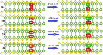 Graphical abstract: Antiferromagnetism in GaS monolayer doped with TM–TM atom pairs (TM = V, Cr, Mn, and Fe)