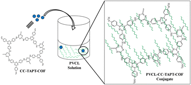 Graphical abstract: Characterization of a conjugate between poly(N-vinyl caprolactam) and a triazine-based covalent organic framework as a potential biomaterial