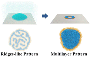 Graphical abstract: Influence of polymer chain length and concentration on the deposition patterns of linear diblock copolymer solution nanodroplets