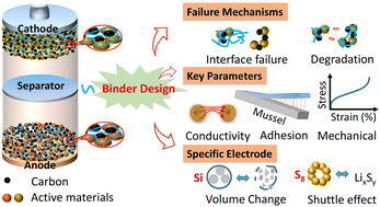 Graphical abstract: Achievements, challenges, and perspectives in the design of polymer binders for advanced lithium-ion batteries