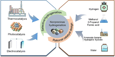 Graphical abstract: Unlocking the catalytic potential of heterogeneous nonprecious metals for selective hydrogenation reactions