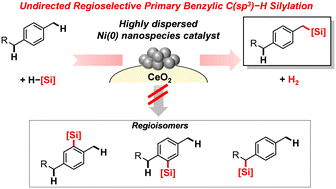 Graphical abstract: Ni-catalyzed undirected and regioselective acceptorless dehydrogenative silylation of primary benzylic C(sp3)–H bonds