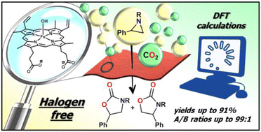 Graphical abstract: Hematin supported on Colour Catcher®: a biodegradable heterogeneous catalyst for halogen-free CO2 cycloadditions