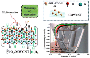 Graphical abstract: Unveiling the origin of high catalytic activity of WO3/MWCNT nanocomposites for the hydrogen evolution reaction