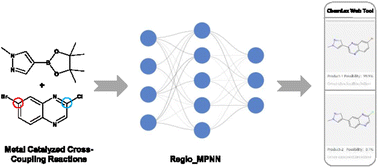 Graphical abstract: Regio-MPNN: predicting regioselectivity for general metal-catalyzed cross-coupling reactions using a chemical knowledge informed message passing neural network