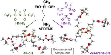 Graphical abstract: Stereoselective synthesis of different cyclic tetrasiloxane isomers depending on the superacid catalyst employed