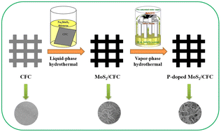 Graphical abstract: Introducing phosphorus atoms into MoS2 nanosheets through a vapor-phase hydrothermal process for the hydrogen evolution reaction