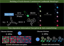 Graphical abstract: An acid-chromic luminescent lanthanide metallogel for time-dependent information encryption and anti-counterfeiting