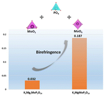 Graphical abstract: K2MgMoP2O10 and K3Mg2MoP3O14: two new molybdophosphates exhibiting different optical anisotropies induced by variable dimensionality of the anion framework