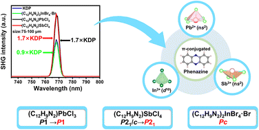 Graphical abstract: Advancing nonlinear optics: discovery and characterization of new non-centrosymmetric phenazine-based halides