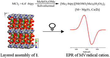 Graphical abstract: Synthesis of anionic alkaline earth metal methanesulfonates bearing photo-responsive methylviologen