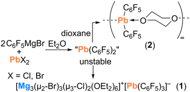Graphical abstract: Of perfluorinated aryllead(ii) complexes