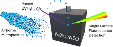 Graphical abstract: A fluorescence approach for an online measurement technique of atmospheric microplastics