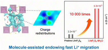 Graphical abstract: Anomalous superionic conductivity in van der Waals lithium thiophosphates triggered by interlayer molecules