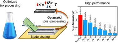 Graphical abstract: High-performance thermoelectric composites via scalable and low-cost ink processing
