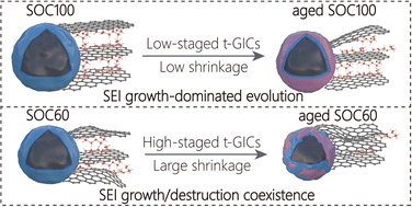 Graphical abstract: Degradation of sodium co-intercalation chemistry and ether-derived interphase on graphite anodes during calendar aging