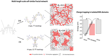 Graphical abstract: Enhancing inter-domain connectivity by reducing fractal dimensions: the key to passivating deep traps in organic photovoltaics