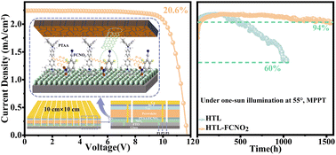 Graphical abstract: Electrophilic molecule-induced π–π interactions reduce energy disorder of the hole transport layer for highly efficient perovskite solar modules