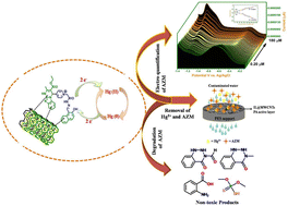 Graphical abstract: Cation–π-induced mixed-matrix nanocomposite for the detection and removal of Hg2+ and azinphos-methyl towards environment remediation