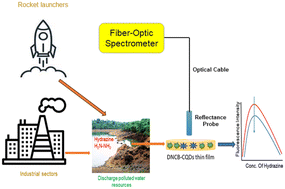 Graphical abstract: Fiber-optic thin film chemical sensor of 2,4 dinitro-1-chlorobenzene and carbon quantum dots for the point-of-care detection of hydrazine in water samples