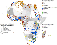 Graphical abstract: Spatially distributed freshwater demand for electricity in Africa