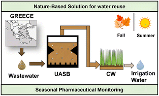 Graphical abstract: Evaluation of pharmaceutical removal through a full-scale UASB-CW system in a water-scarce Mediterranean region