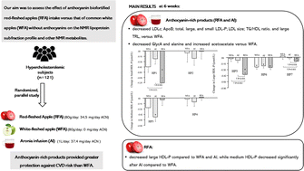 Graphical abstract: Effect of consumption of anthocyanin-rich products on NMR lipoprotein subclasses and biomarkers in hypercholesterolemic subjects: a randomized controlled trial (the AppleCOR study)
