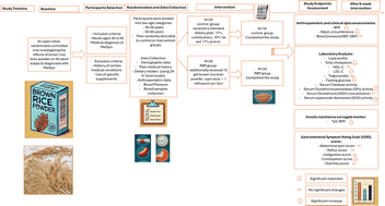 Graphical abstract: Supplementing the standard diet with brown rice bran powder might effectively improve the metabolic syndrome characteristics and antioxidant status: an open label randomized controlled trial