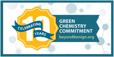 Graphical abstract: A promise to a sustainable future: 10 years of the Green Chemistry Commitment at Beyond Benign