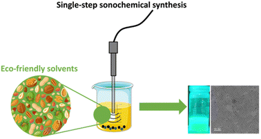 Graphical abstract: Sonochemical-assisted synthesis of CsPbBr3 perovskite quantum dots using vegetable oils