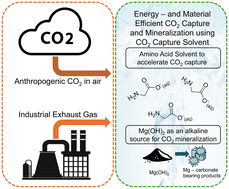 Graphical abstract: Reactive CO2 capture and mineralization of magnesium hydroxide to produce hydromagnesite with inherent solvent regeneration