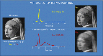 Graphical abstract: Predicting image quality degradation as a result of two-phase sample transport in LA-ICP-TOFMS mapping of carbon-based materials